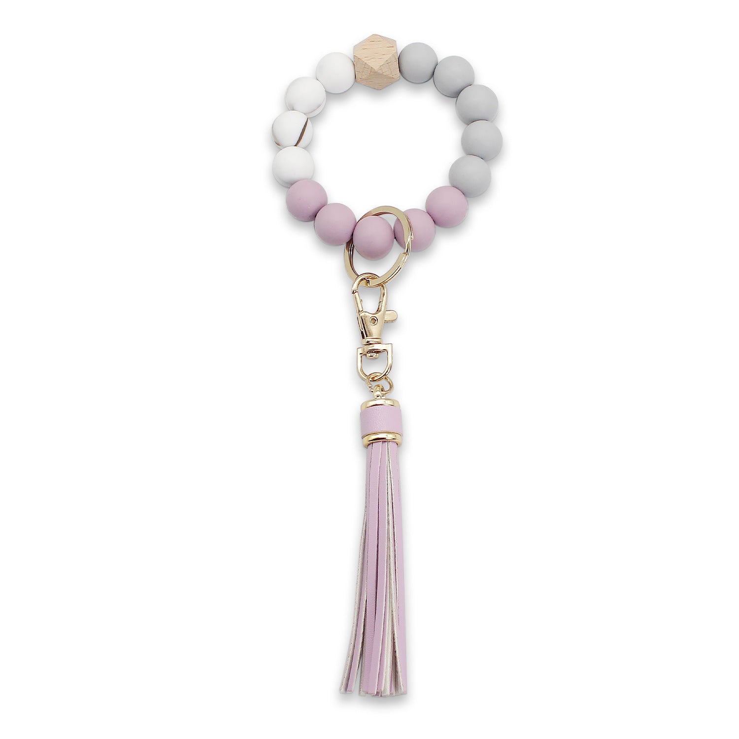 Wholesale Tassel Wood Beads Silicone Beads Wrist Keychain