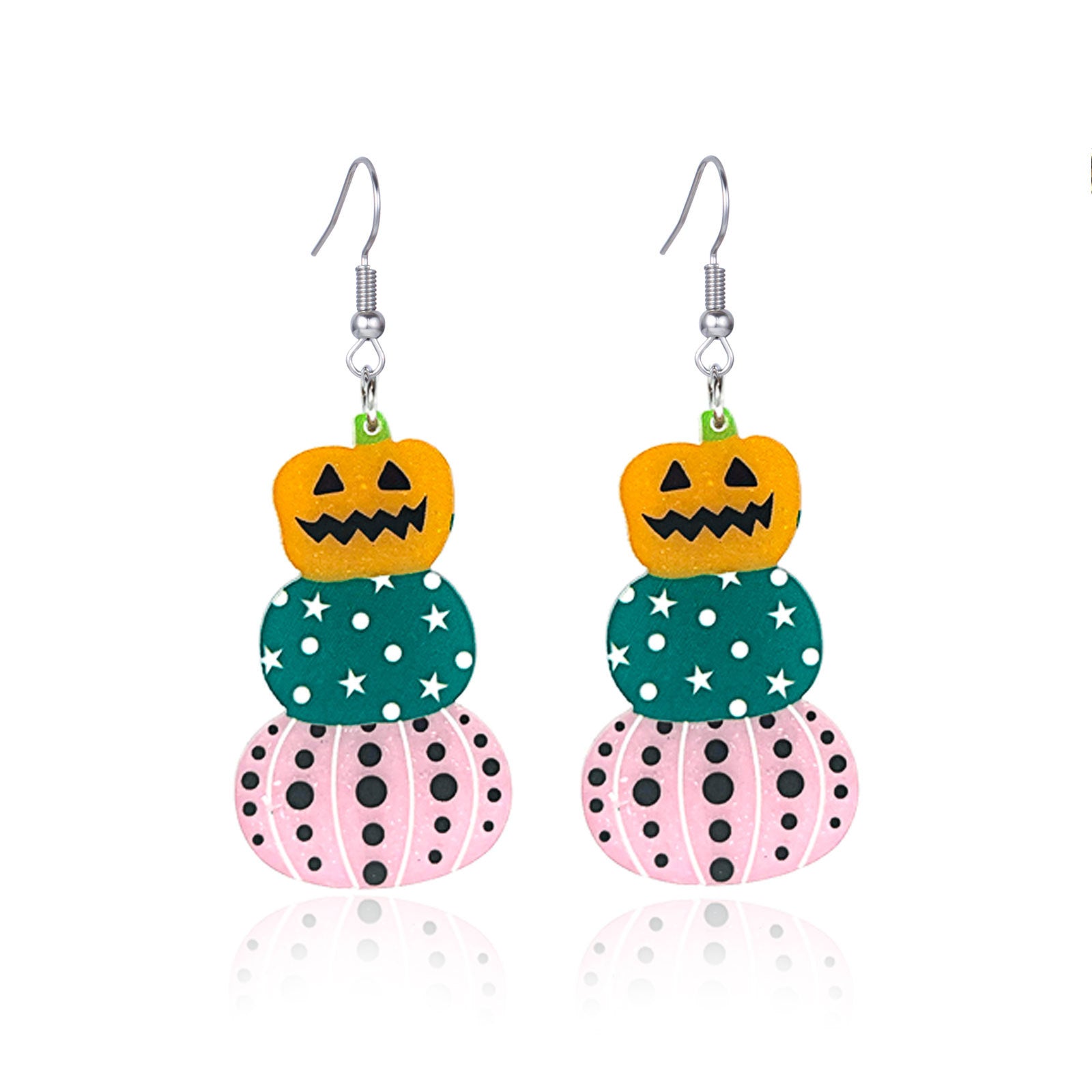 Wholesale   Web Pumpkin Stud Earrings Trendy Rhinestone Cartoon Jewelry Accessory For Party Gift