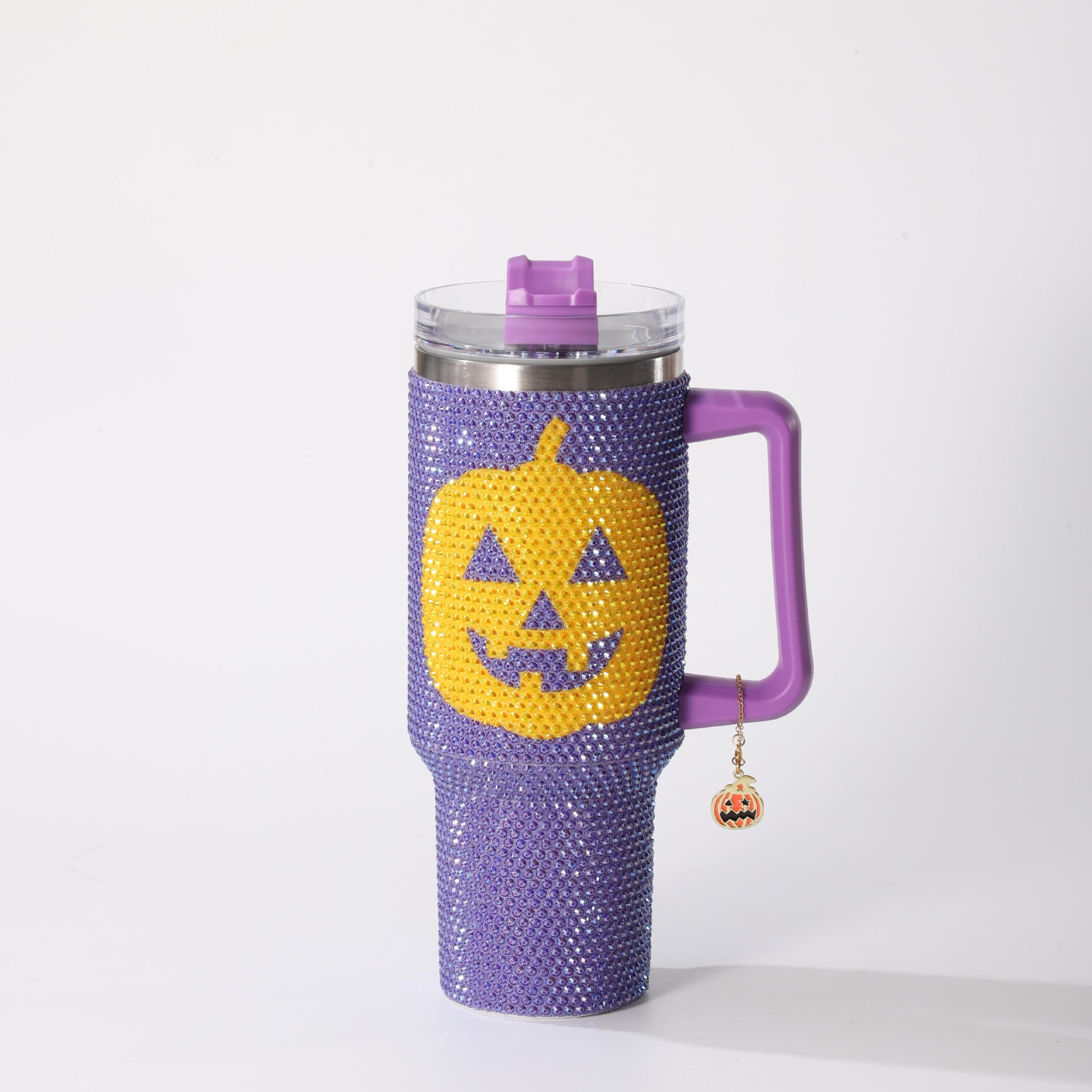 Wholesale pumpkin face cup 40oz large capacity stainless steel car ice bully cup