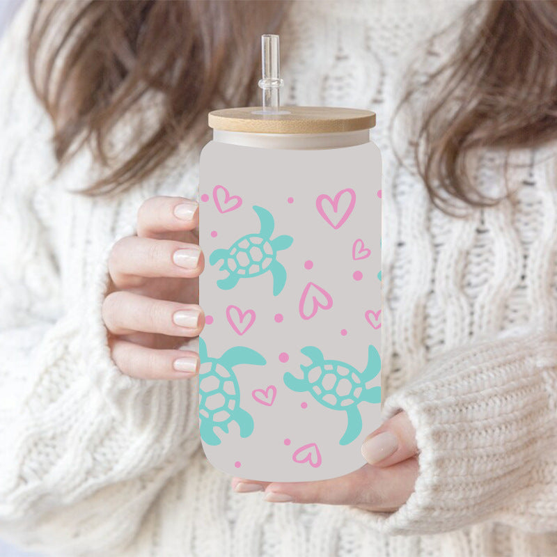 Wholesale  cartoon printing heat transfer Cup sticker 23cm x 11cm 16oz Cup UV DTF Wraps