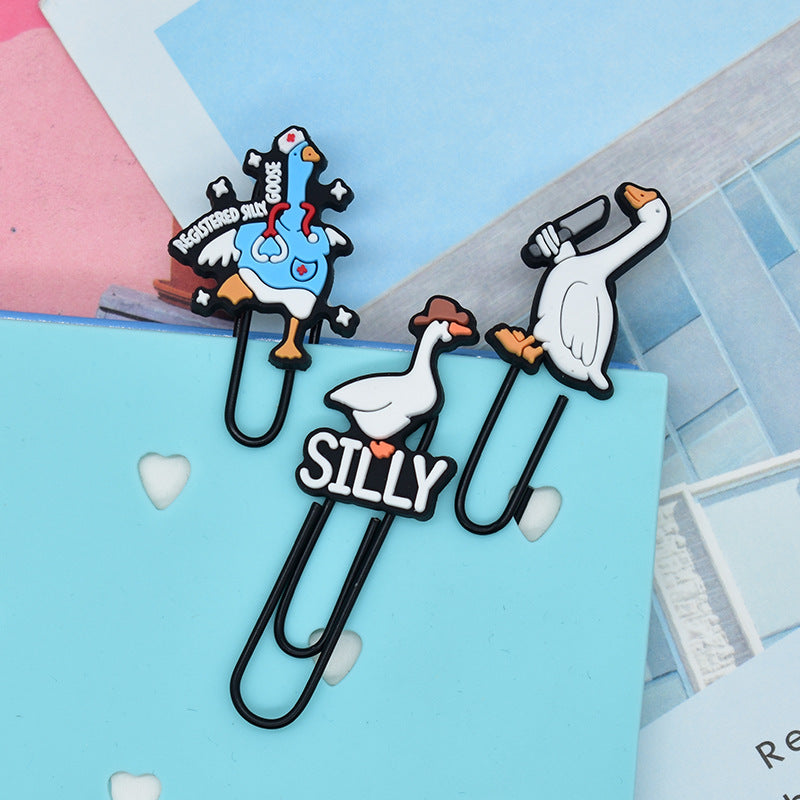 Wholesale  Random Cartoon Swan Paper Clip Bookmark