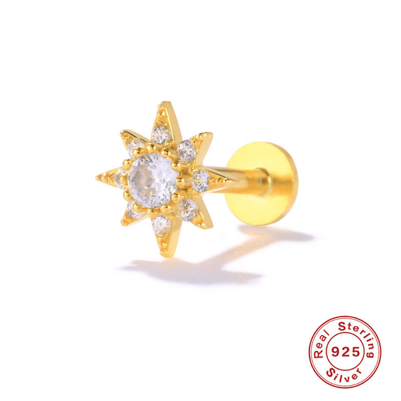 Wholesale S925 Sterling Silver Piercing Inner Thread Ear Piercing Ear Bone Nails