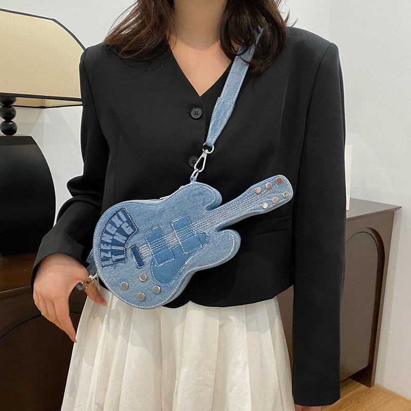 Wholesale Denim Guitar Shoulder Bag