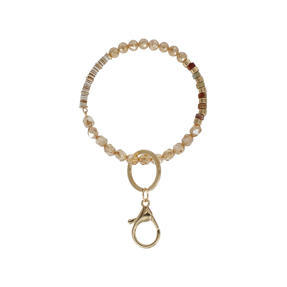 Wholesale Metal Stitching Beads Wrist Keychain