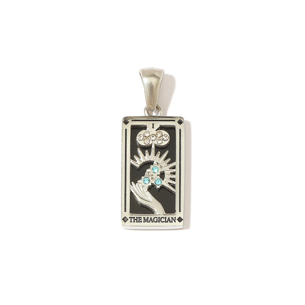 Wholesale Stainless Steel Gold Tarot Card Pendant