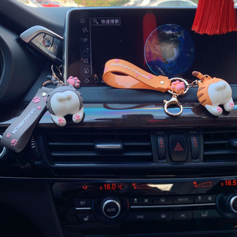 Wholesale PVC Corgi Butt Keychain