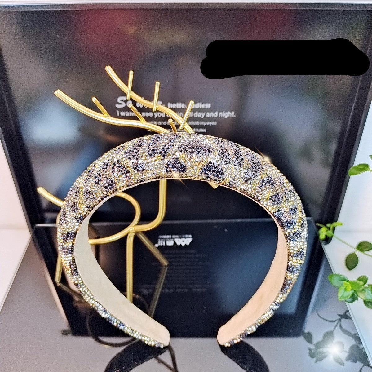 Wholesale High-grade colorful diamond high headband
