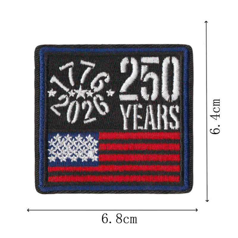 Wholesale Decorative Embroidered Patches 50 Piece Set With Liberty Bell Statue Of Liberty American Flag Design For Towels