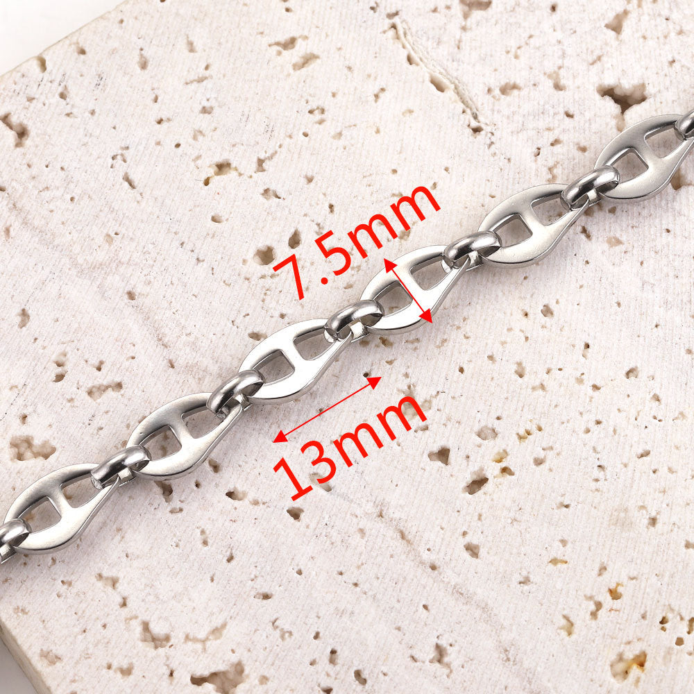 Wholesale 5 rolls - 500 cm various styles of stainless steel punk chain