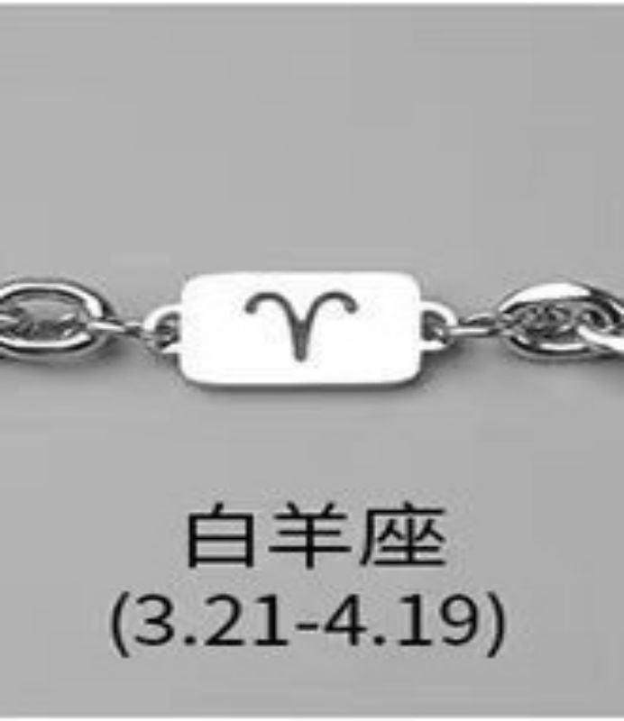 Wholesale Twelve Constellation Necklace  Titanium Steel Color-free Double-layer Chain Bracelet Combination