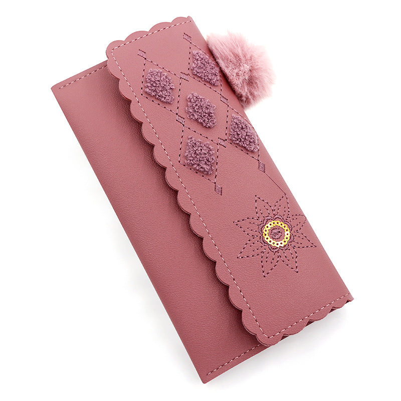 Wholesale PU Sunflower Long Wallet