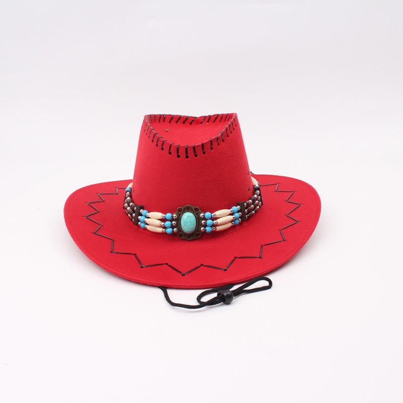 Wholesale Imitation Cashmere Large Brimmed Western Denim Hats