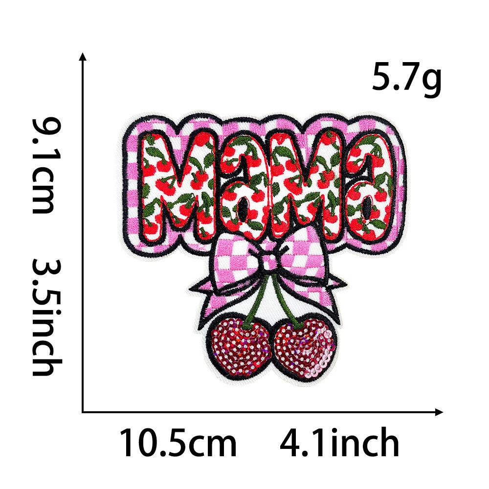 Wholesale Iron On DIY Embroidery Patches Flamingo Ice Cream Octopus Trophy Bow For Clothing Fashion Accessory