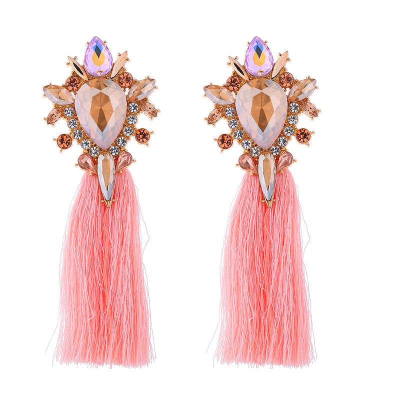 Wholesale Boho Style Long Tassel Earrings