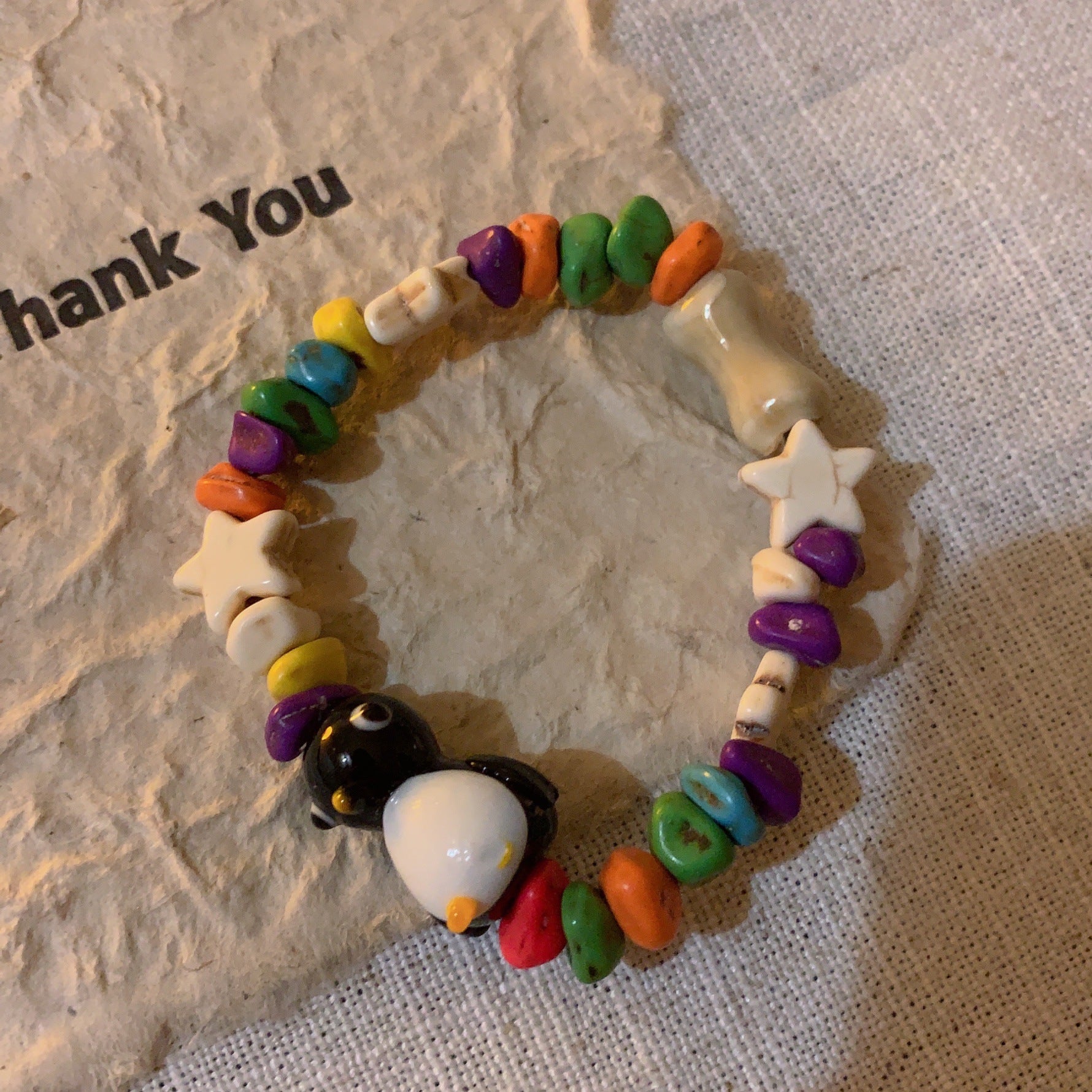 Wholesale Bears and Dogs Colorful Beaded Coloured Glaze Bracelet