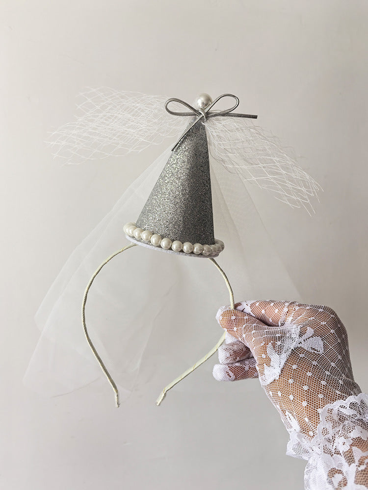 Wholesale Bow Lace Veil Birthday Hat Hairpin