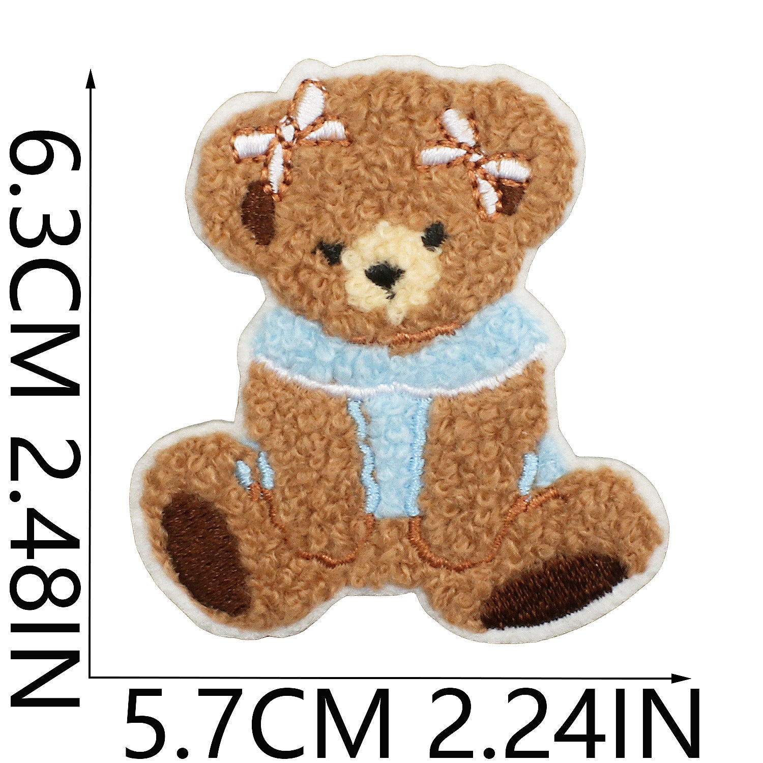 Wholesale Bow Bear Embroidered Cloth DIY Patches