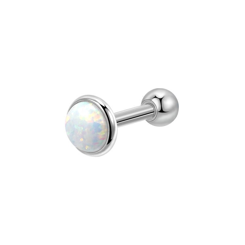 Wholesale Mini Opal Titanium Steel Turnbuckle Earrings