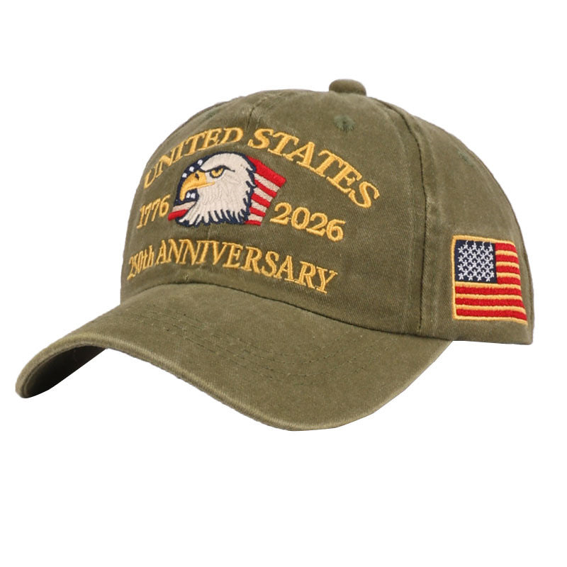 Wholesale Embroidered Baseball Cap American Flag Peaked Cap