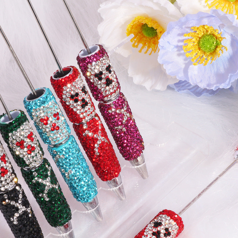 Wholesale Creative DIY accessories clown pirate skull bead pen multi-color pen colorful cute cartoon diamond pen