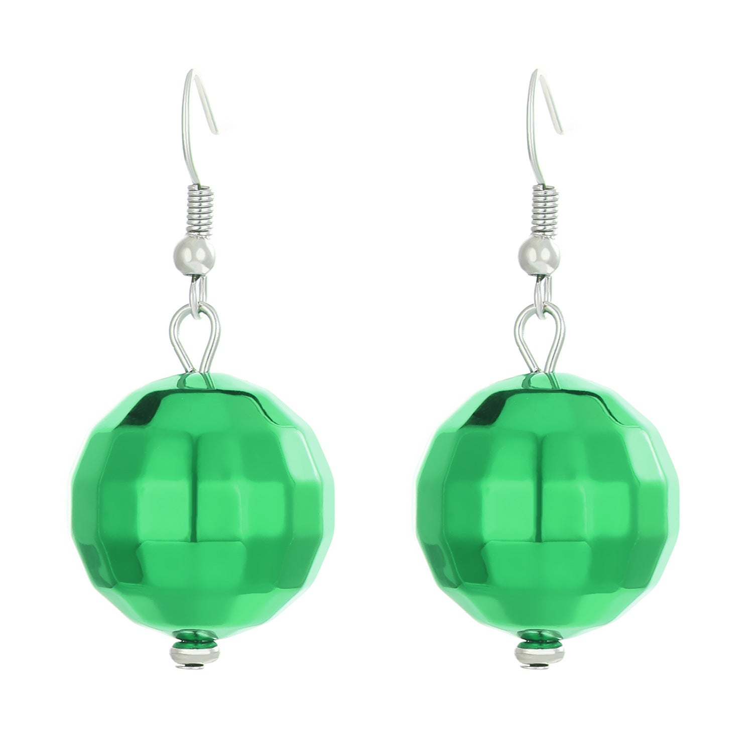 Wholesale Round Earrings Necklace Disco Bracelet Women Set Electroplating Jewelry