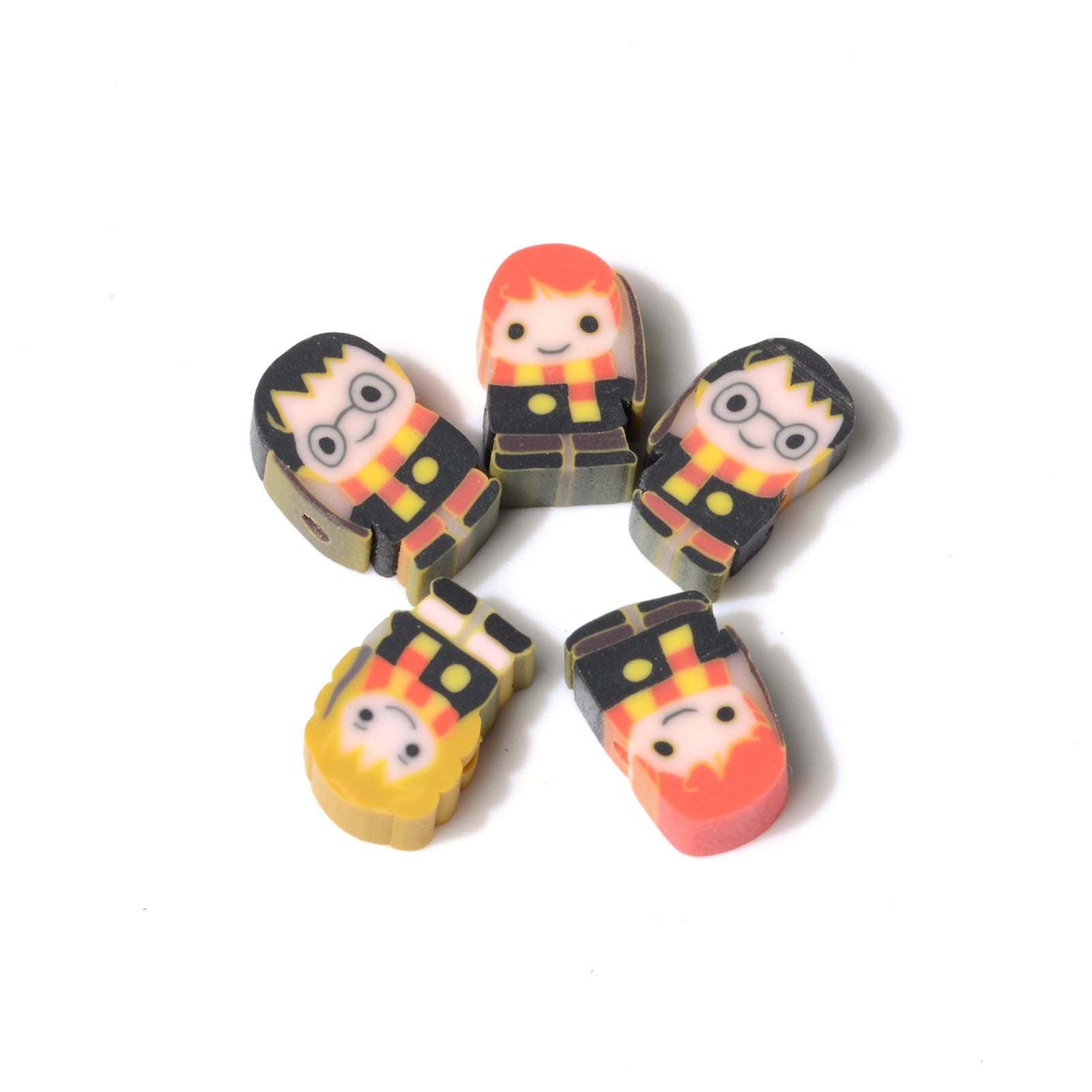Wholesale 500pcs Mixed Figures Soft Pottery Beads