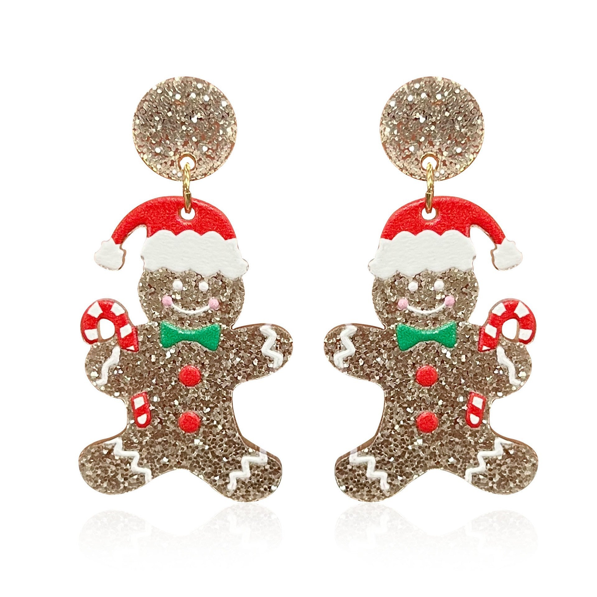 Wholesale Christmas snowflake candy bell reindeer earrings