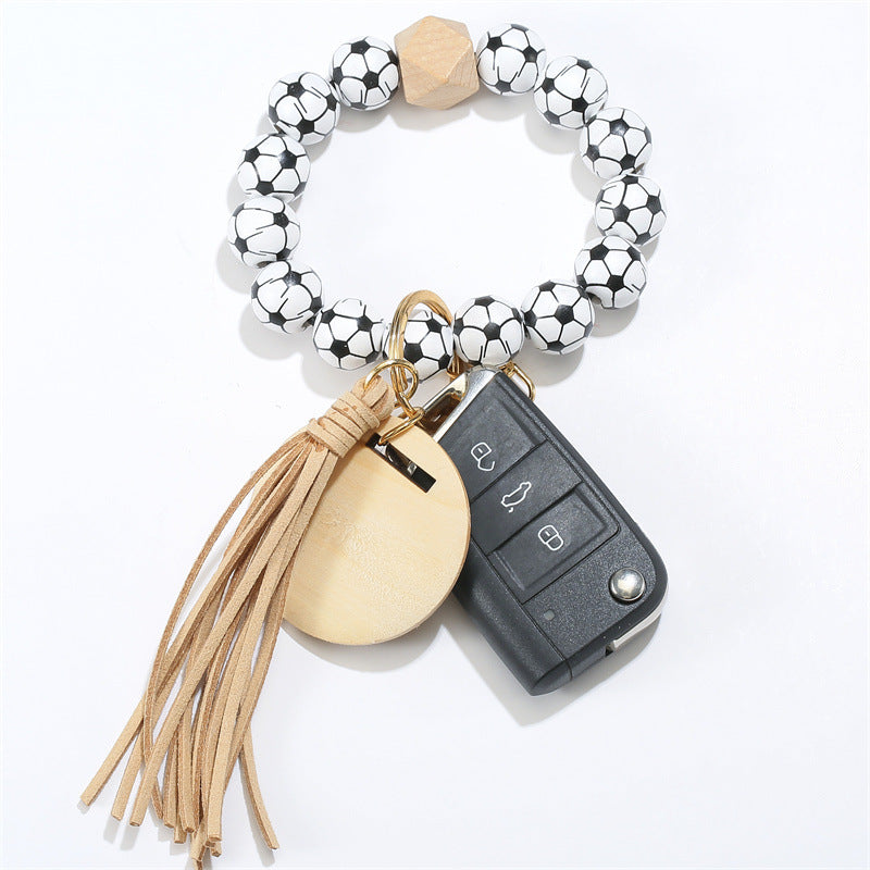 Wholesale Wood Tassel Bracelets Keychains