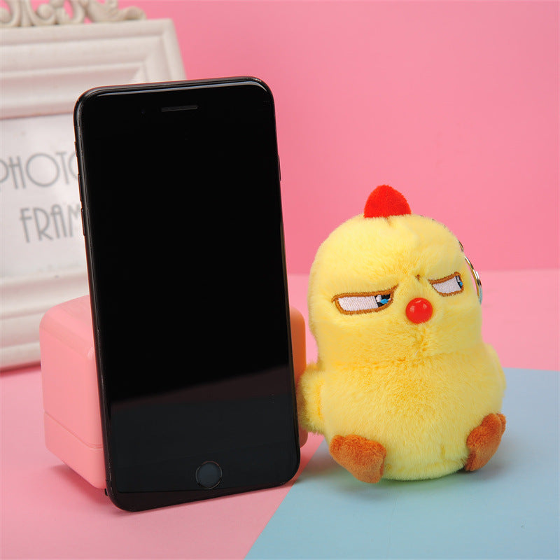 Wholesale of Cute Yellow Chicken Plush Doll Pendants and Keychains
