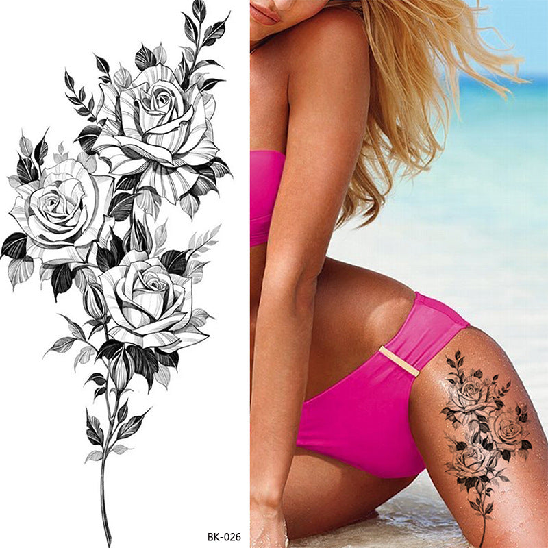 Wholesale Sketch Flower Tattoo Stickers