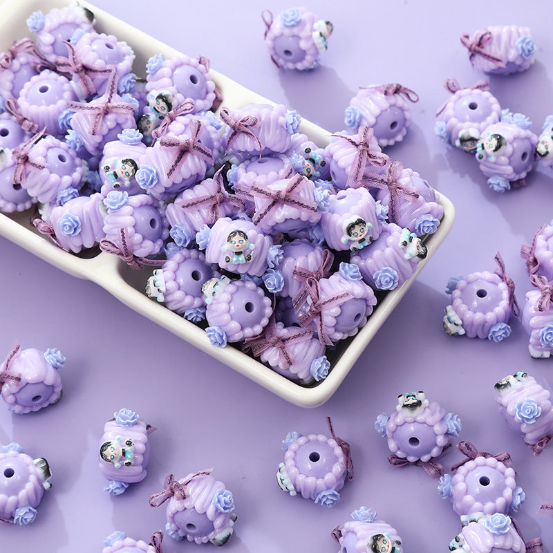 Wholesale Cartoon 3D Flower Heavy Beads