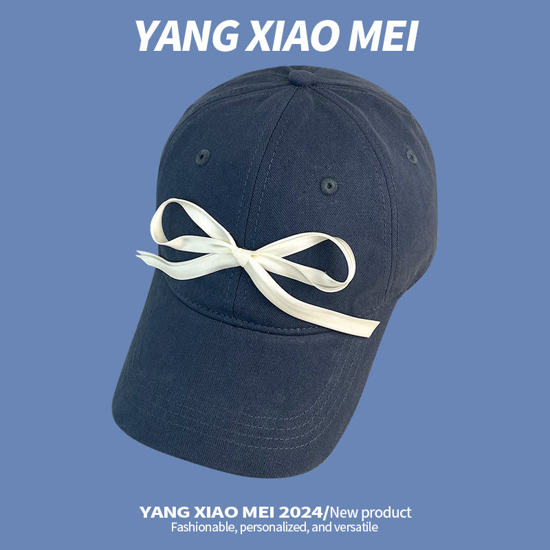 Wholesale Plaid Bow Embroidered Soft Top Baseball Cap