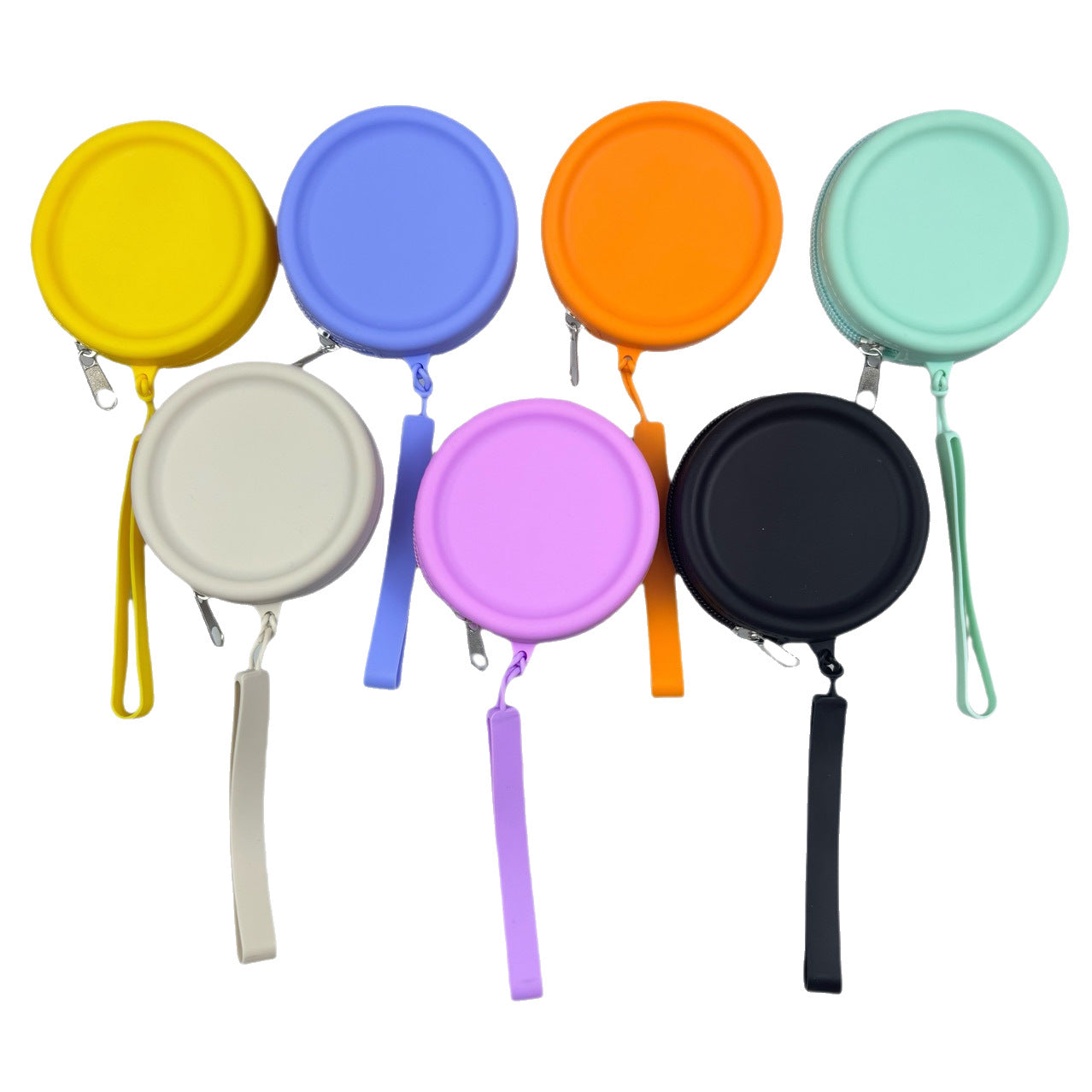 Wholesale Wholesale  Round Silicone Coin Purse  Silicone Bag Wallet