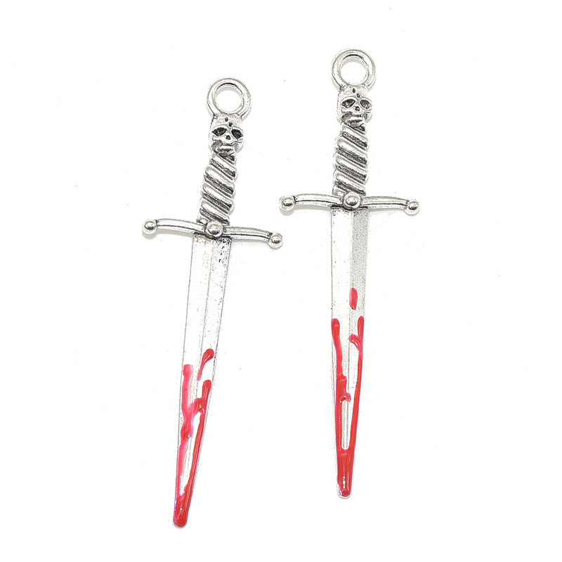 Wholesale 10pcs Gothic style simulation sword axe heart organ dripping Decorations