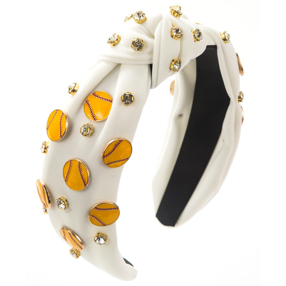 Wholesale Sporty style diamond wide brim headband