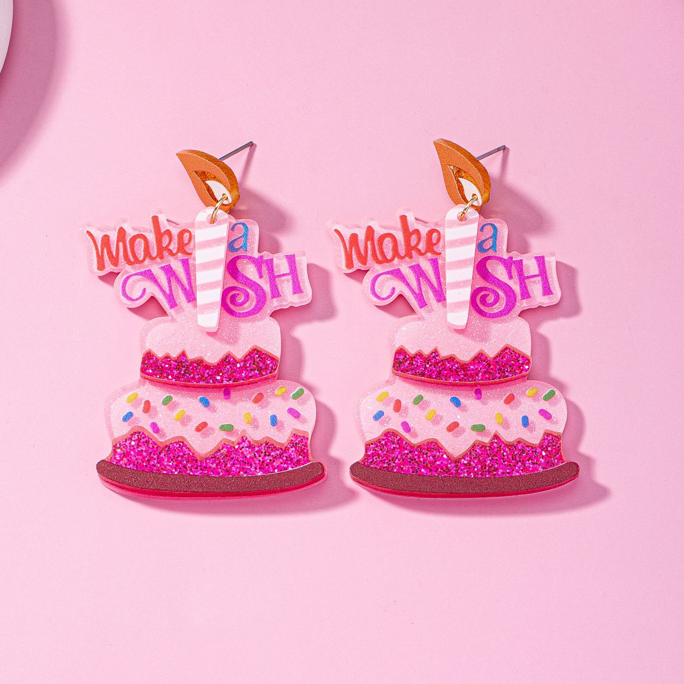 Wholesale Birthday Cake Acrylic Earrings