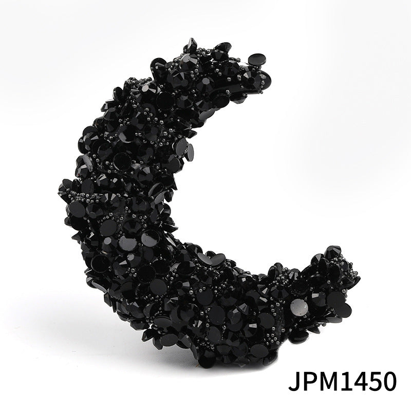 Wholesale 10PCS Jelly Color Big Moon Resin Drill Beads Cross Hole Acrylic Beads