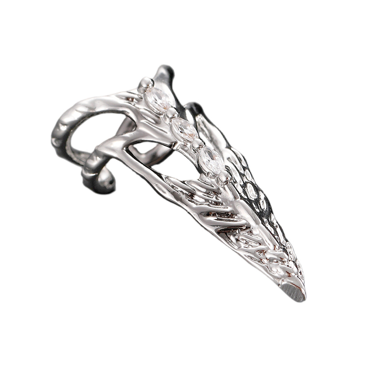 Wholesale  Geometric Diamond Opening Nail Copper Ring