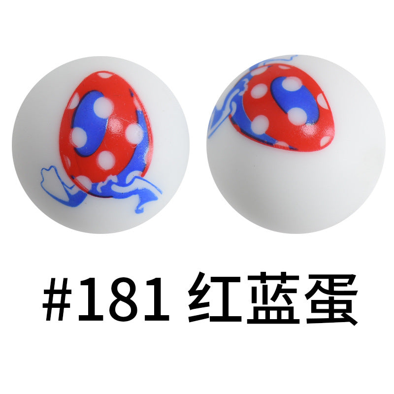 Wholesale 50pcs 16mm Print Silicone Beads Colorful Silicone Water Transfer Beads