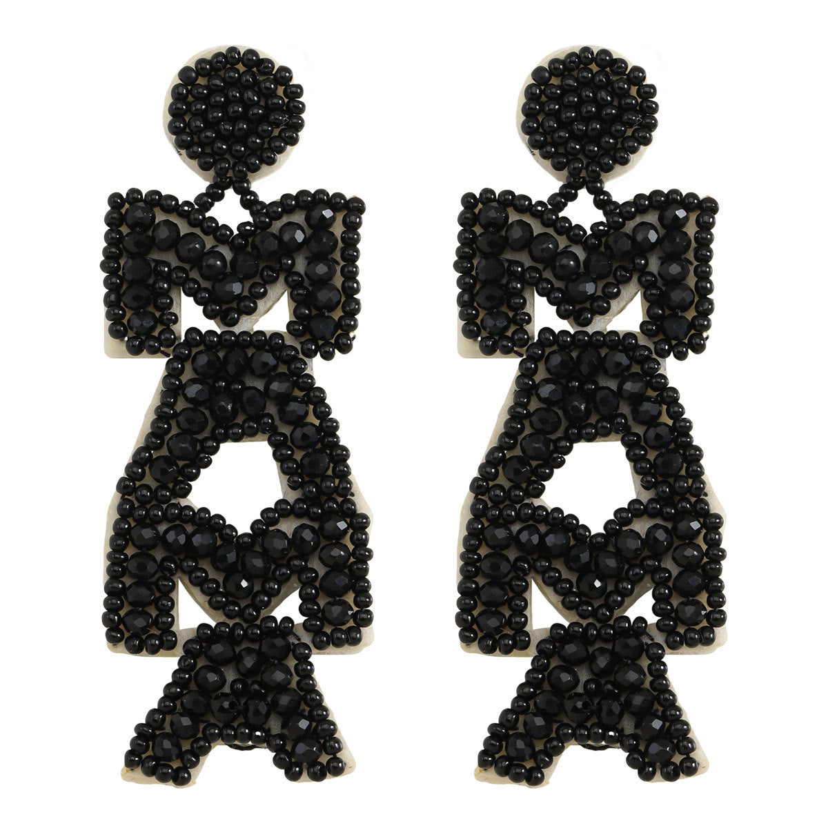 Wholesale MAMA Rice Pearl Diamond Earrings