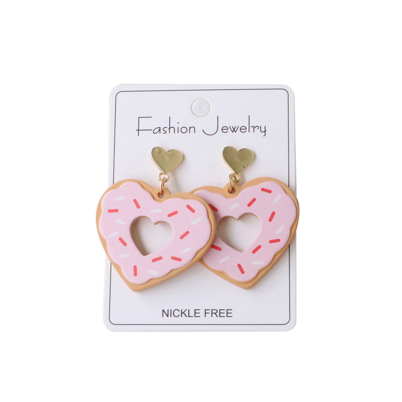 Wholesale Valentine's Day Love Donut Acrylic Earrings