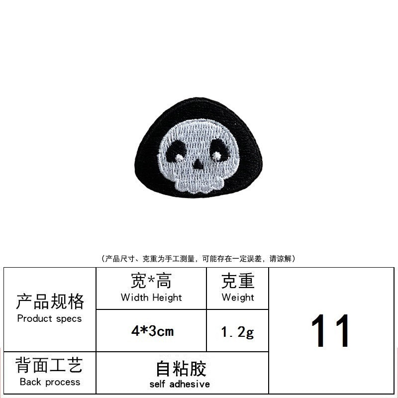 Wholesale  Ghost Pumpkin Embroidered Patch Self Adhesive No Sew Decorative Sticker For Hats DIY Fashion Accessory
