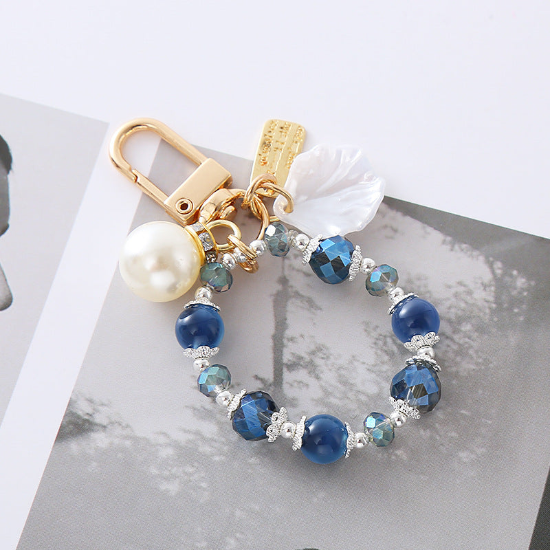 Wholesale Irregular Crystal Pearl Keychain