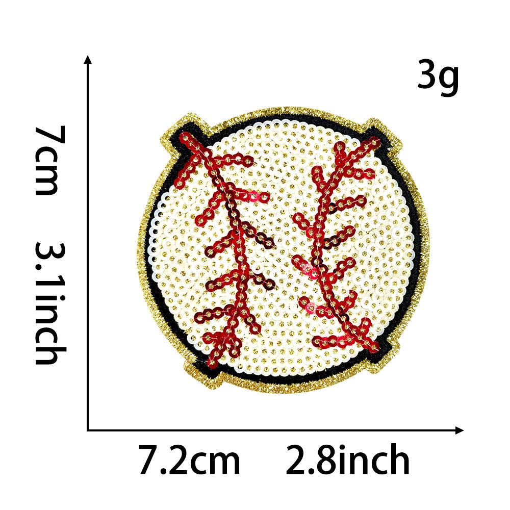 Wholesale Embroidered Football Game Day Iron On Patch DIY Decorative Applique For Coats And Fashion Accessories