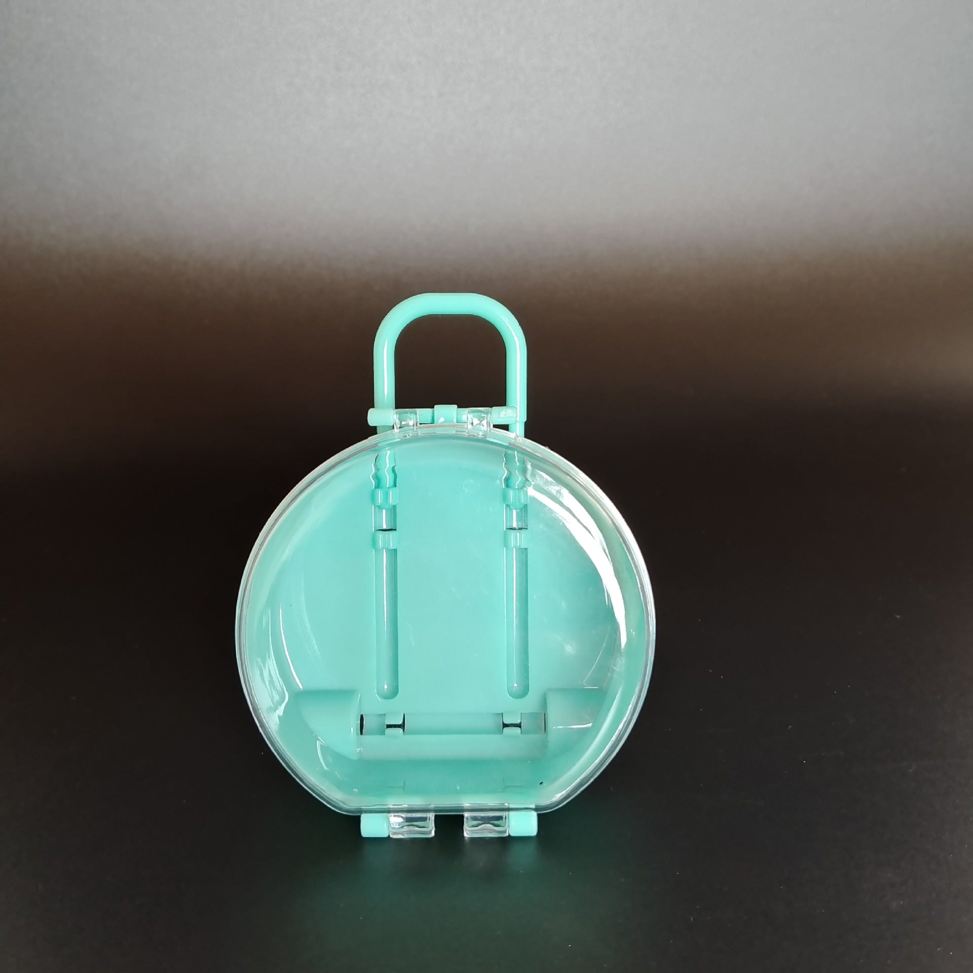 Wholesale 12pcs Christmas Candy Storage Mini Cute Round Trolley Case Plastic Packaging Desk Jewelry Box