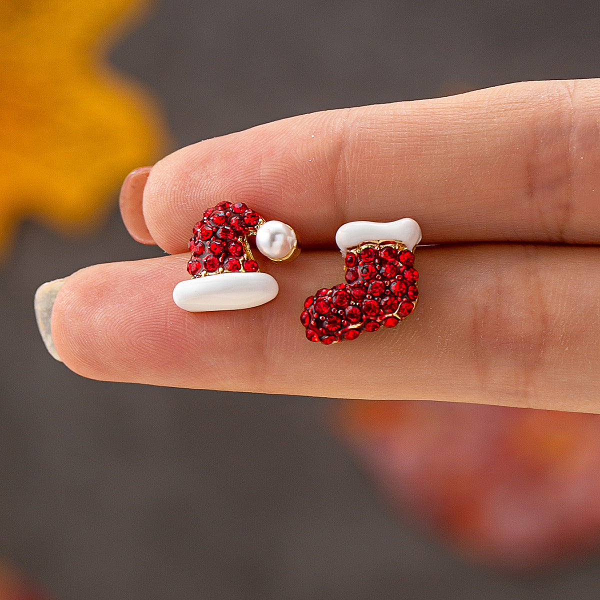 Wholesale 5pcs  Christmas hat  snowman earrings