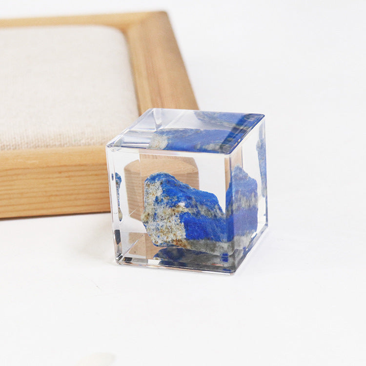 Wholesale 6pcs Natural Color Mineral Resin Drip Glue Crafts Ornaments