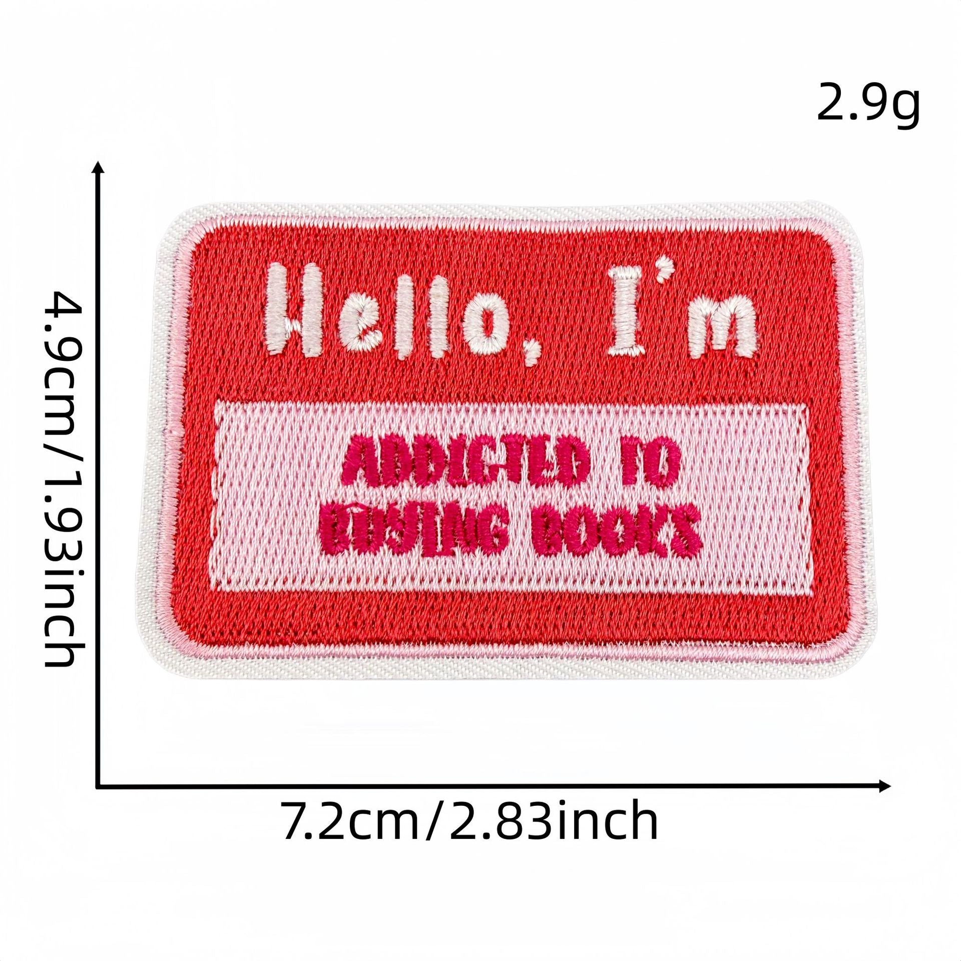 Wholesale Stylish Pink Reading Themed Iron On Embroidered Patches 23 Pack Decorative Accent For Bags Clothes