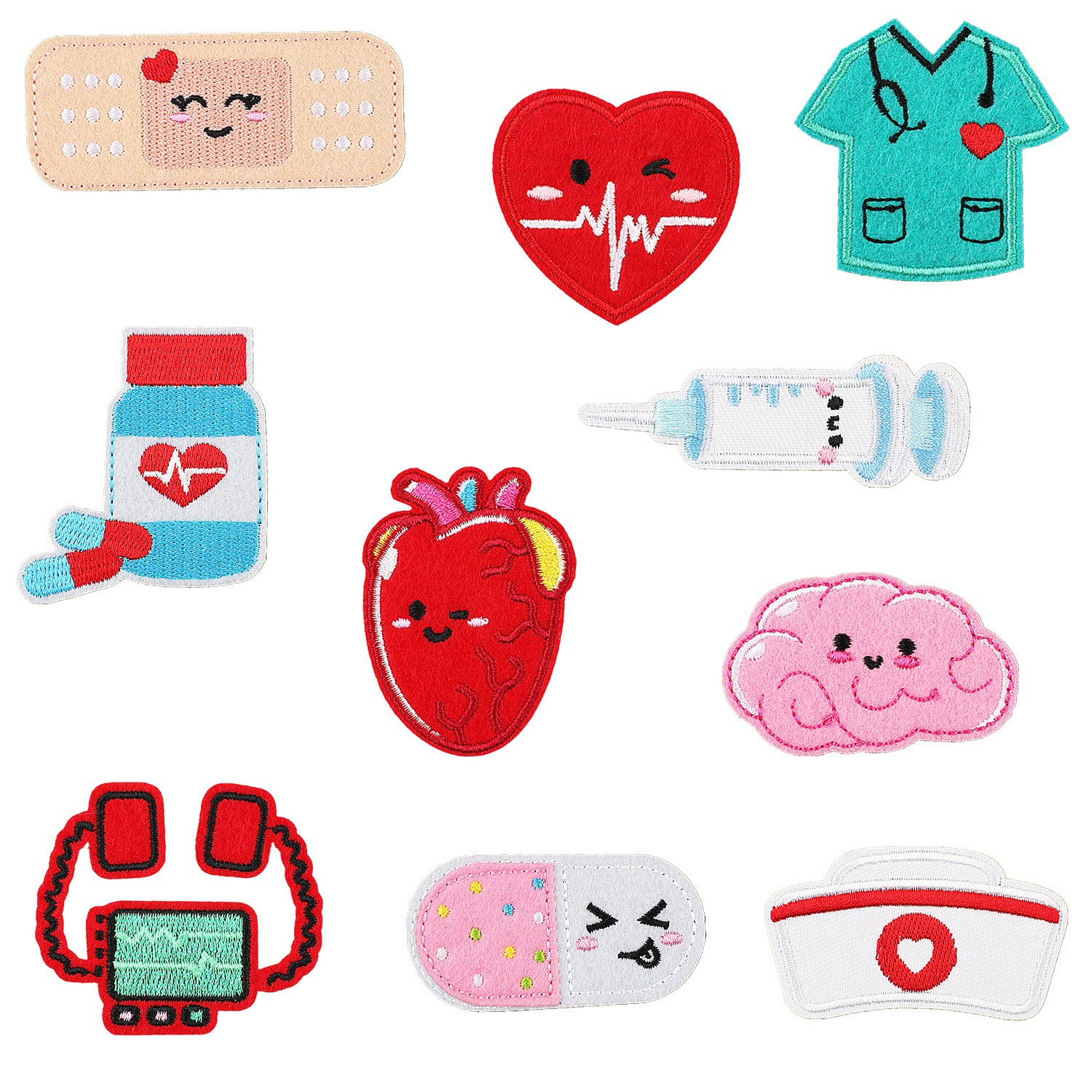 Wholesale Trendy Embroidered Nurse Patch Love Design Iron On Clothing Decorative Patch For Resale