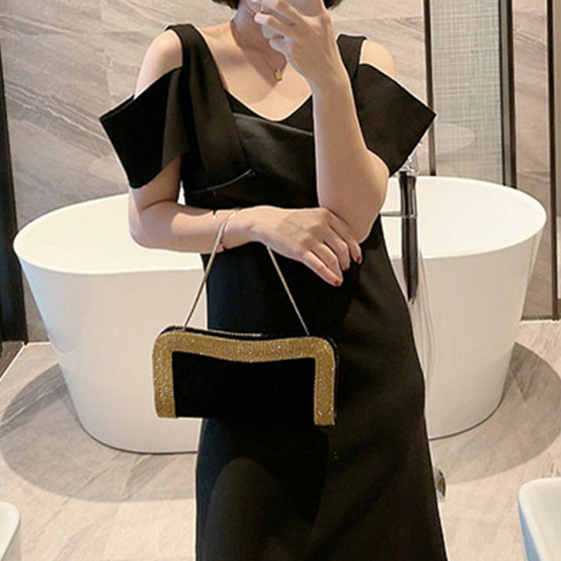 Wholesale Black Shoulder Crossbody Bag Party Clutch Bag